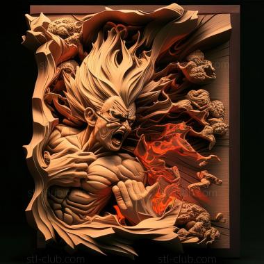 3D модель Борьба с яростью с помощью Fire Explosive Evolution Goukazaru (STL)